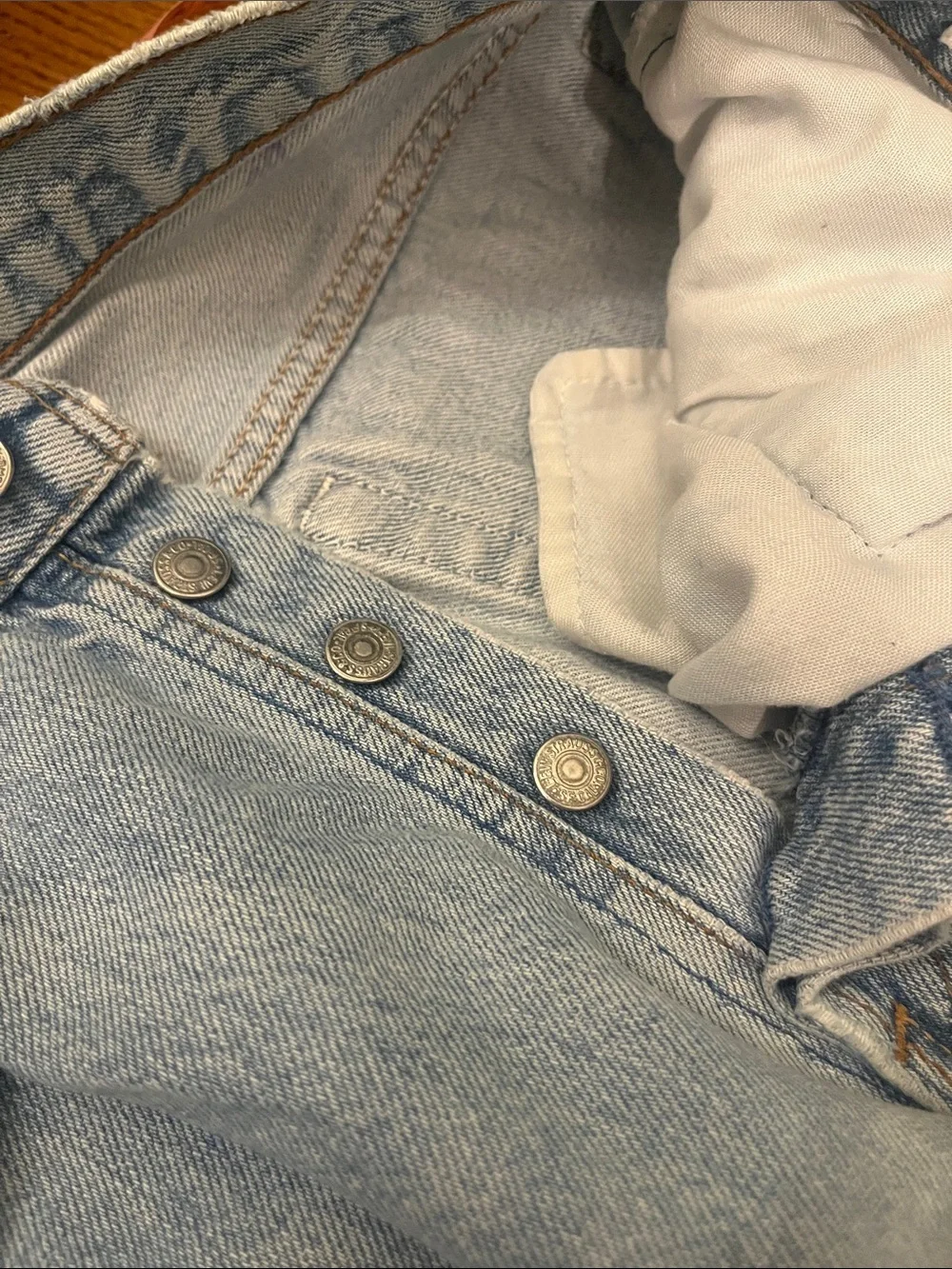 Levi Light Blue Distressed patched Jeans - Picture 5 of 10